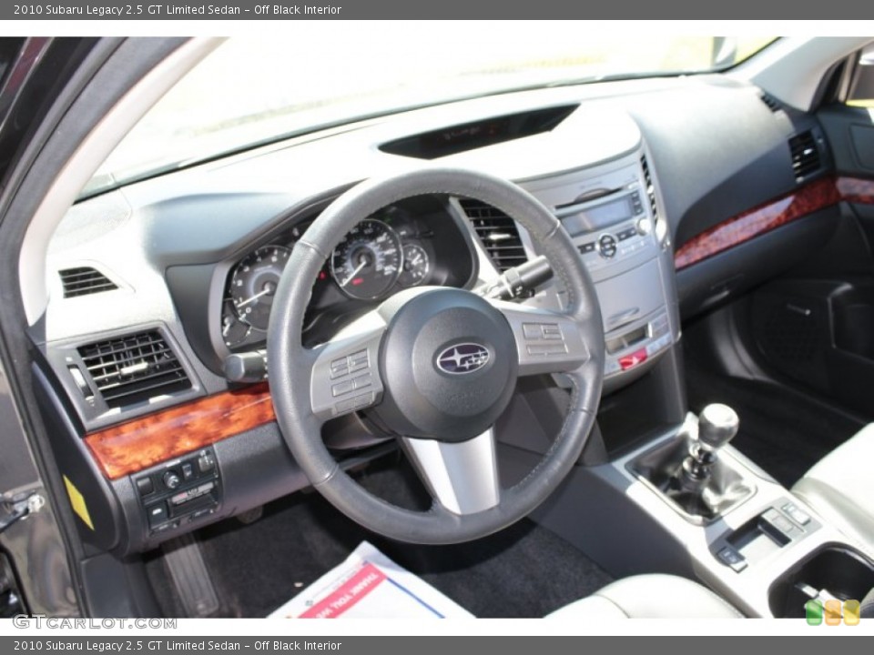 Off Black Interior Dashboard for the 2010 Subaru Legacy 2.5 GT Limited Sedan #81985657