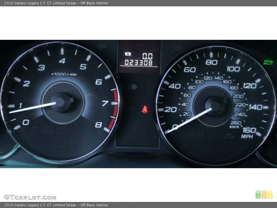 Off Black Interior Gauges for the 2010 Subaru Legacy 2.5 GT Limited Sedan #81985741
