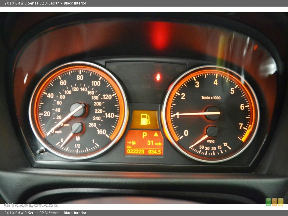 Black Interior Gauges for the 2010 BMW 3 Series 328i Sedan #81986569