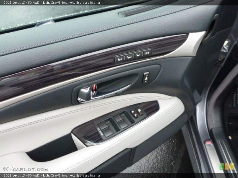 Light Gray/Shimamoku Espresso Interior Controls for the 2013 Lexus LS 460 AWD #81991565