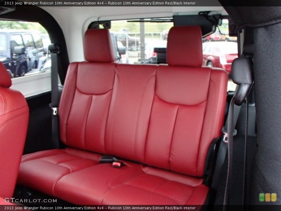 Rubicon 10th Anniversary Edition Red/Black 2013 Jeep Wrangler Interiors