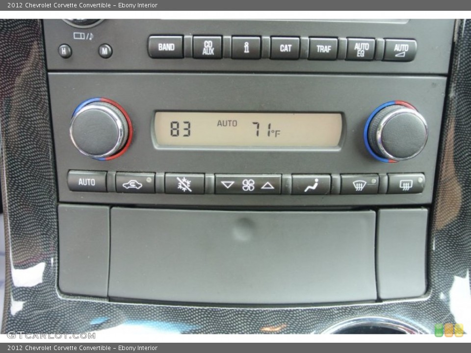 Ebony Interior Controls for the 2012 Chevrolet Corvette Convertible #81994952