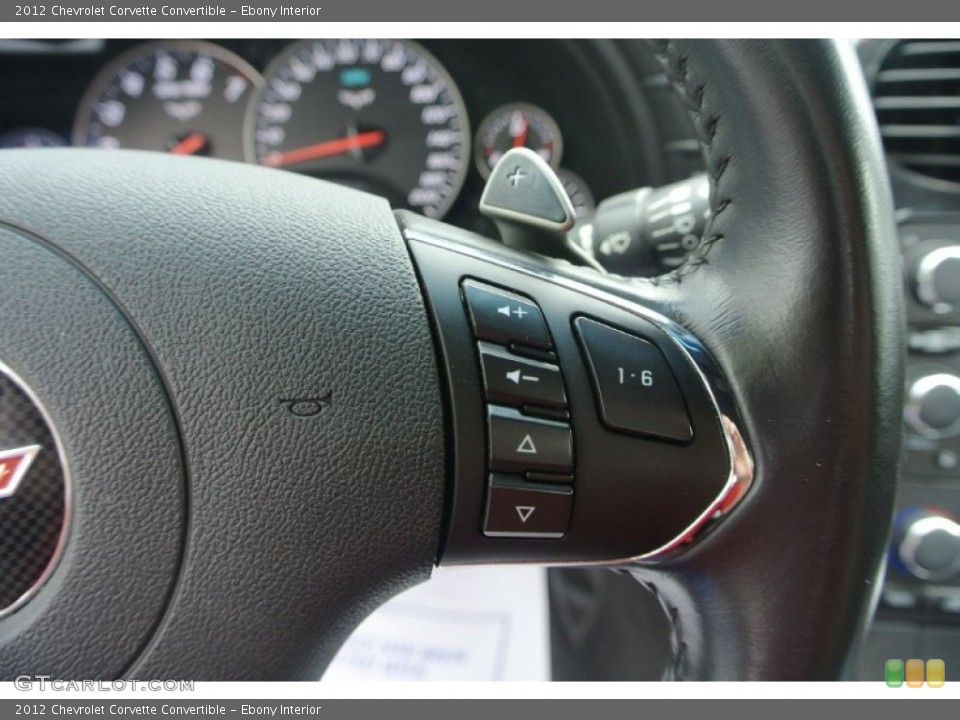 Ebony Interior Controls for the 2012 Chevrolet Corvette Convertible #81995049
