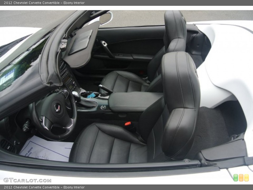 Ebony Interior Photo for the 2012 Chevrolet Corvette Convertible #81995327