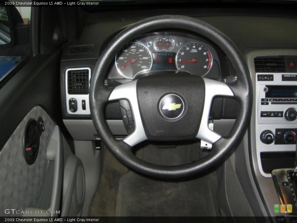 Light Gray Interior Steering Wheel for the 2009 Chevrolet Equinox LS AWD #81996895