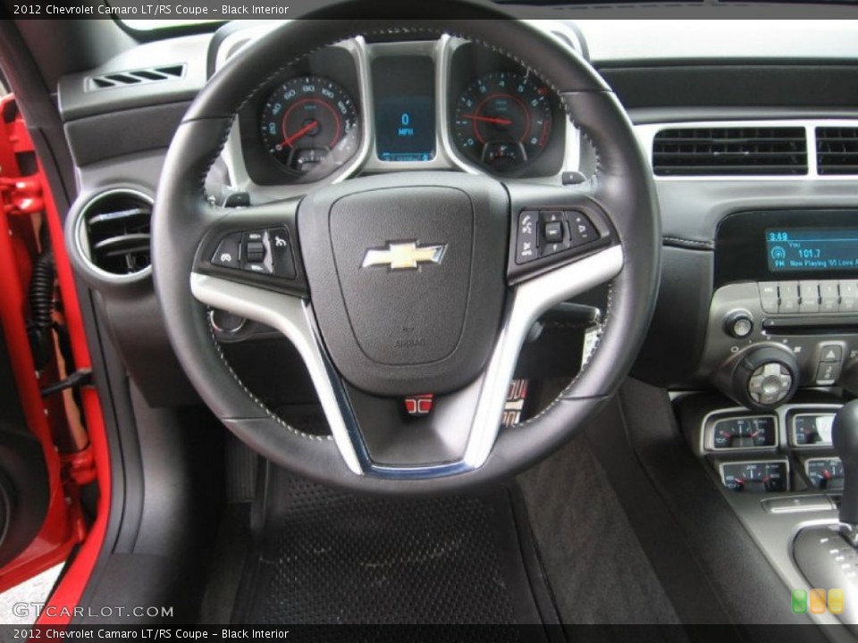Black Interior Steering Wheel for the 2012 Chevrolet Camaro LT/RS Coupe #81997538
