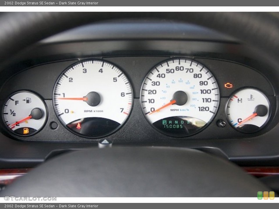 Dark Slate Gray Interior Gauges for the 2002 Dodge Stratus SE Sedan #82000904