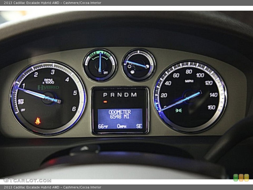 Cashmere/Cocoa Interior Gauges for the 2013 Cadillac Escalade Hybrid AWD #82002644