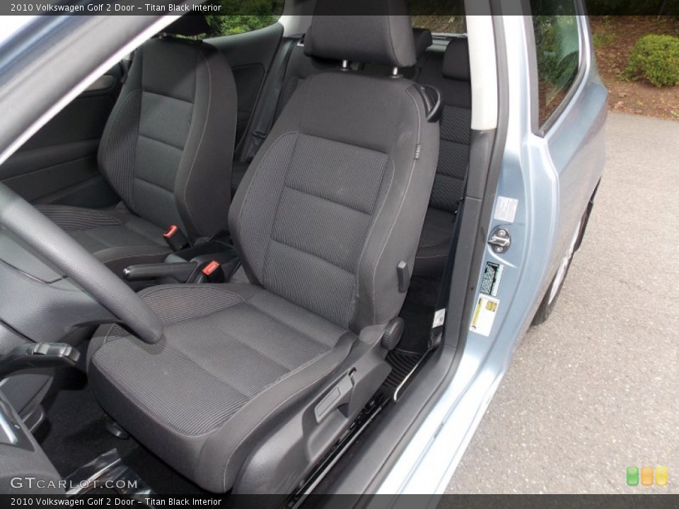 Titan Black Interior Front Seat for the 2010 Volkswagen Golf 2 Door #82010625