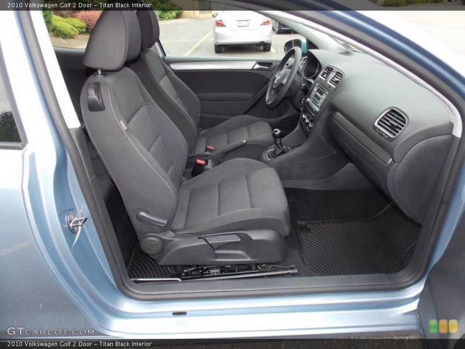 Titan Black Interior Front Seat for the 2010 Volkswagen Golf 2 Door #82010774