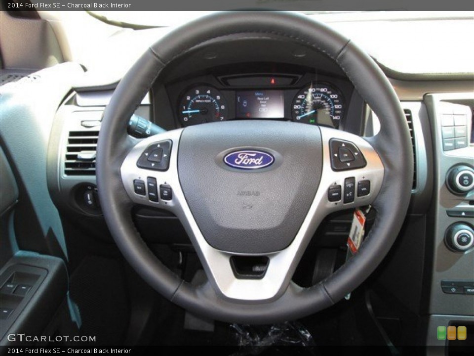 Charcoal Black Interior Steering Wheel for the 2014 Ford Flex SE #82011248