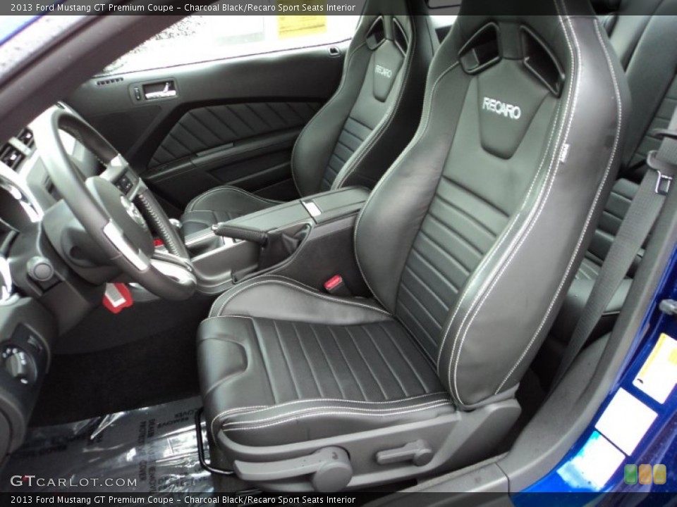 Charcoal Black/Recaro Sport Seats Interior Front Seat for the 2013 Ford Mustang GT Premium Coupe #82012042
