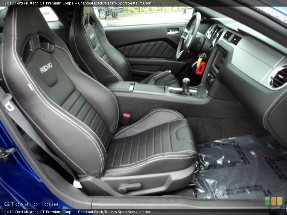 Charcoal Black/Recaro Sport Seats Interior Front Seat for the 2013 Ford Mustang GT Premium Coupe #82012091