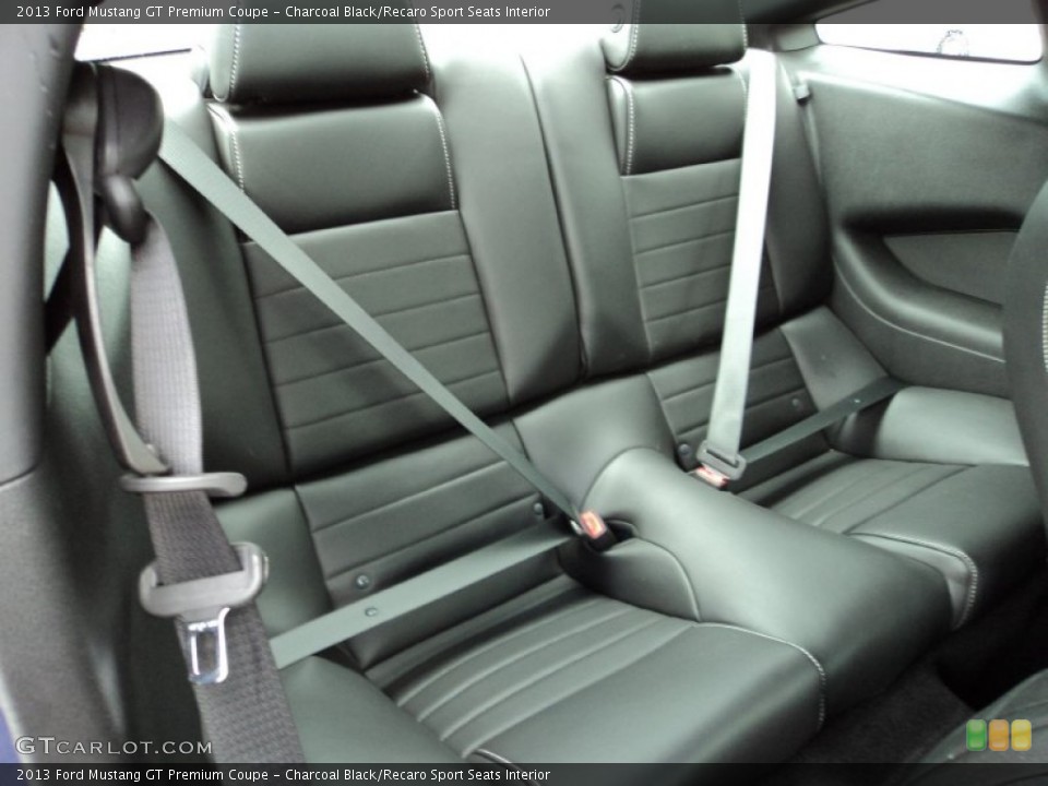 Charcoal Black/Recaro Sport Seats Interior Rear Seat for the 2013 Ford Mustang GT Premium Coupe #82012111
