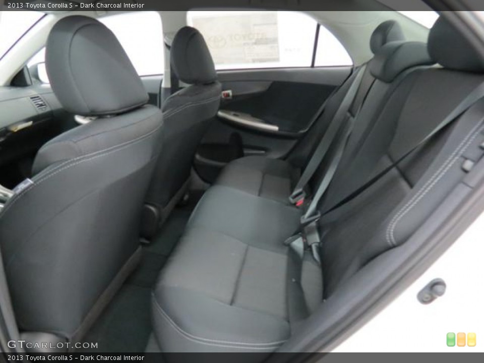 Dark Charcoal Interior Rear Seat for the 2013 Toyota Corolla S #82013264
