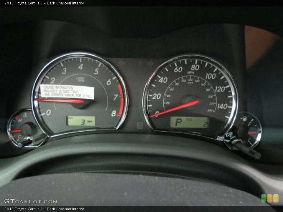 Dark Charcoal Interior Gauges for the 2013 Toyota Corolla S #82013384