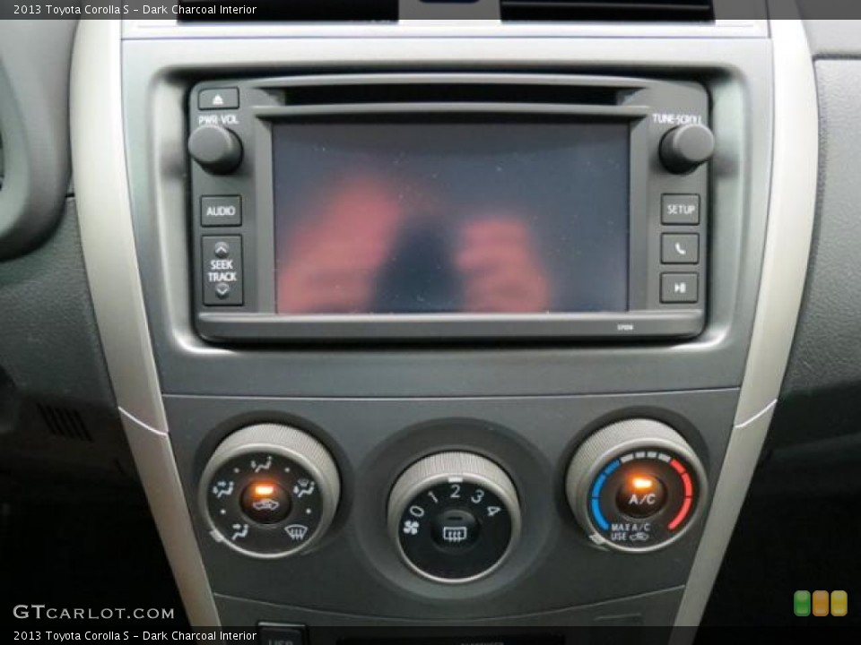 Dark Charcoal Interior Controls for the 2013 Toyota Corolla S #82013402