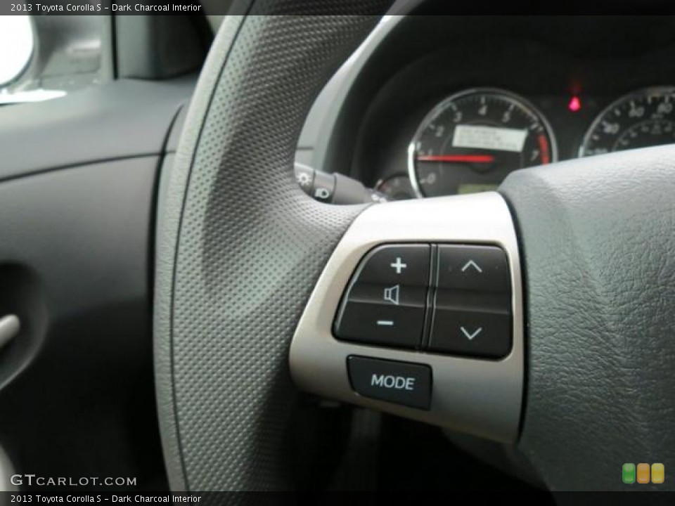 Dark Charcoal Interior Controls for the 2013 Toyota Corolla S #82013471