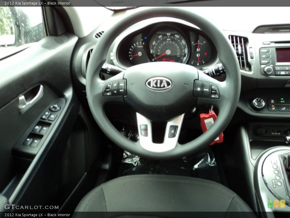 Black Interior Steering Wheel for the 2012 Kia Sportage LX #82014866
