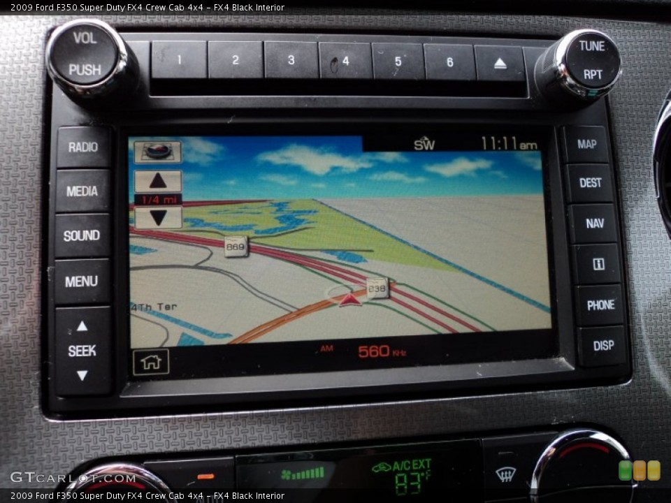 FX4 Black Interior Navigation for the 2009 Ford F350 Super Duty FX4 Crew Cab 4x4 #82016054