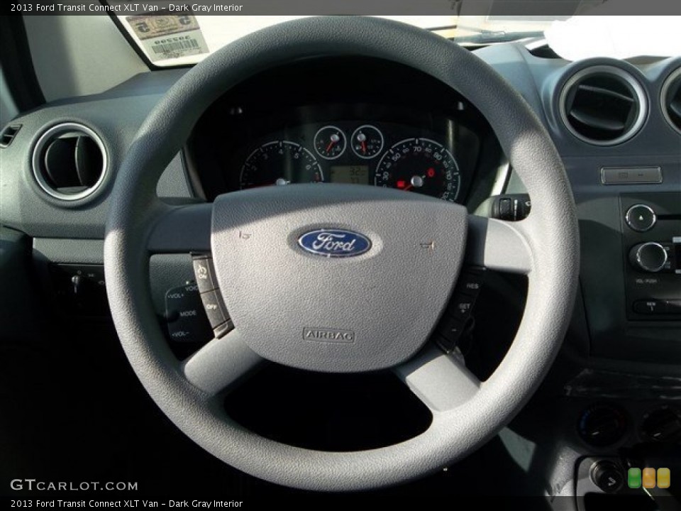 Dark Gray Interior Steering Wheel for the 2013 Ford Transit Connect XLT Van #82021814