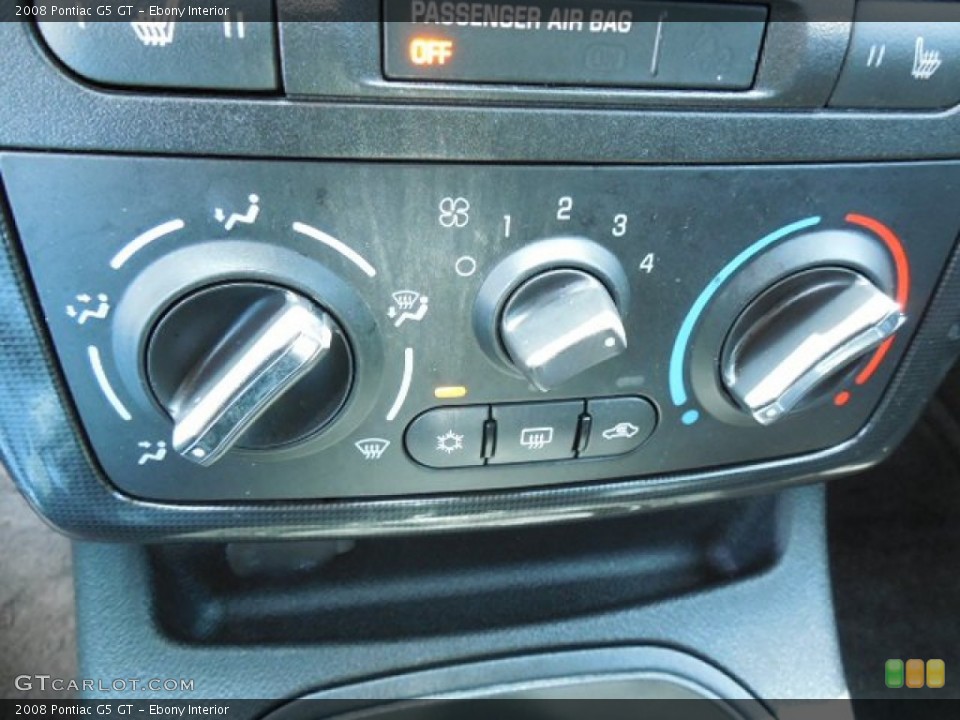 Ebony Interior Controls for the 2008 Pontiac G5 GT #82023581