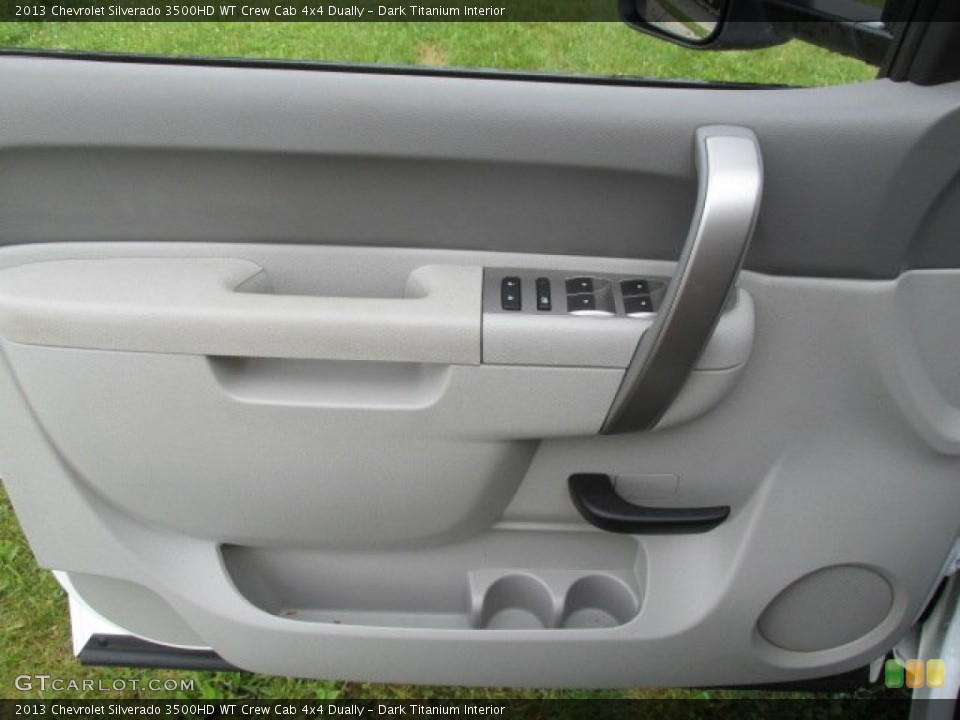 Dark Titanium Interior Door Panel for the 2013 Chevrolet Silverado 3500HD WT Crew Cab 4x4 Dually #82029773