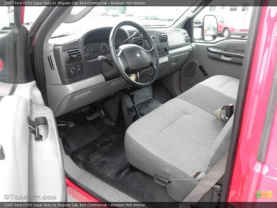 Medium Flint Interior Prime Interior for the 2007 Ford F250 Super Duty XL Regular Cab 4x4 Commercial #82030012
