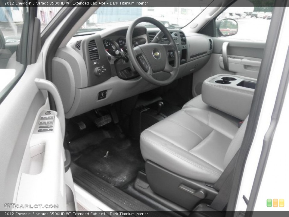 Dark Titanium Interior Prime Interior for the 2012 Chevrolet Silverado 3500HD WT Extended Cab 4x4 #82031369