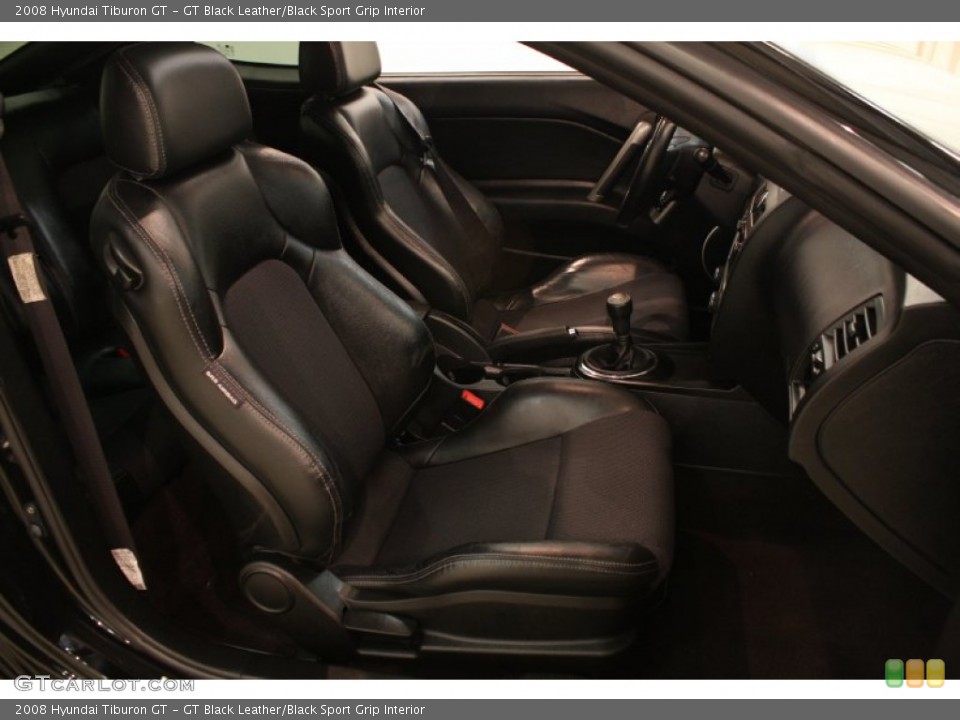 GT Black Leather/Black Sport Grip Interior Front Seat for the 2008 Hyundai Tiburon GT #82033823