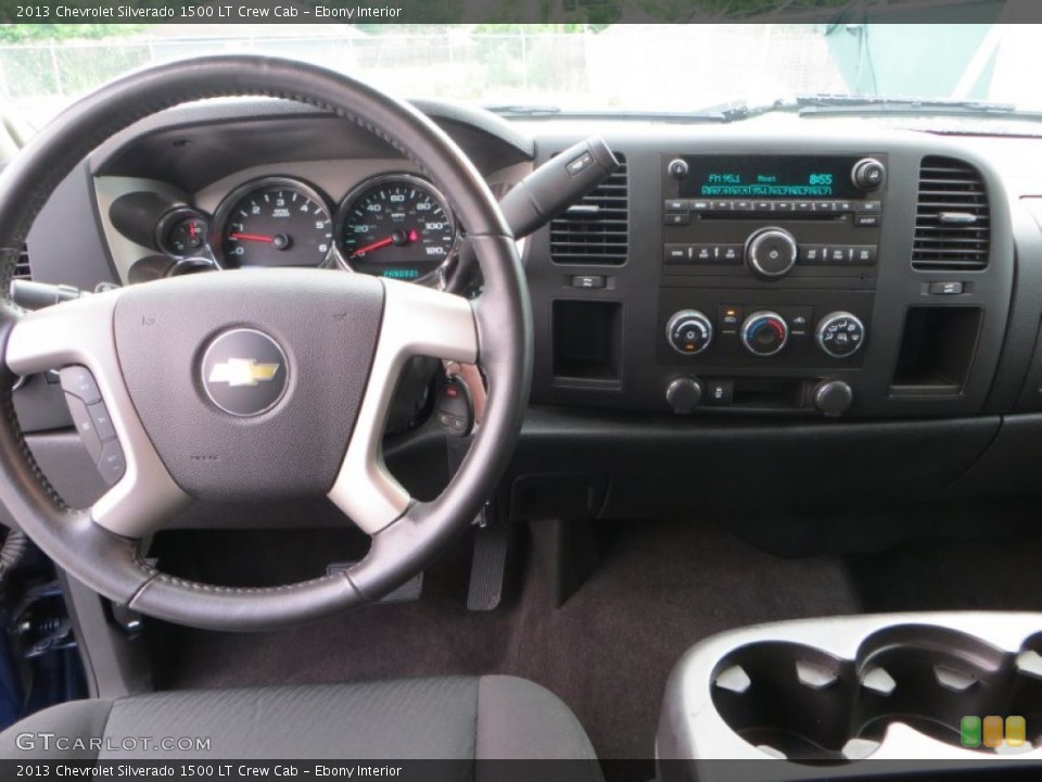 Ebony Interior Dashboard for the 2013 Chevrolet Silverado 1500 LT Crew Cab #82035953