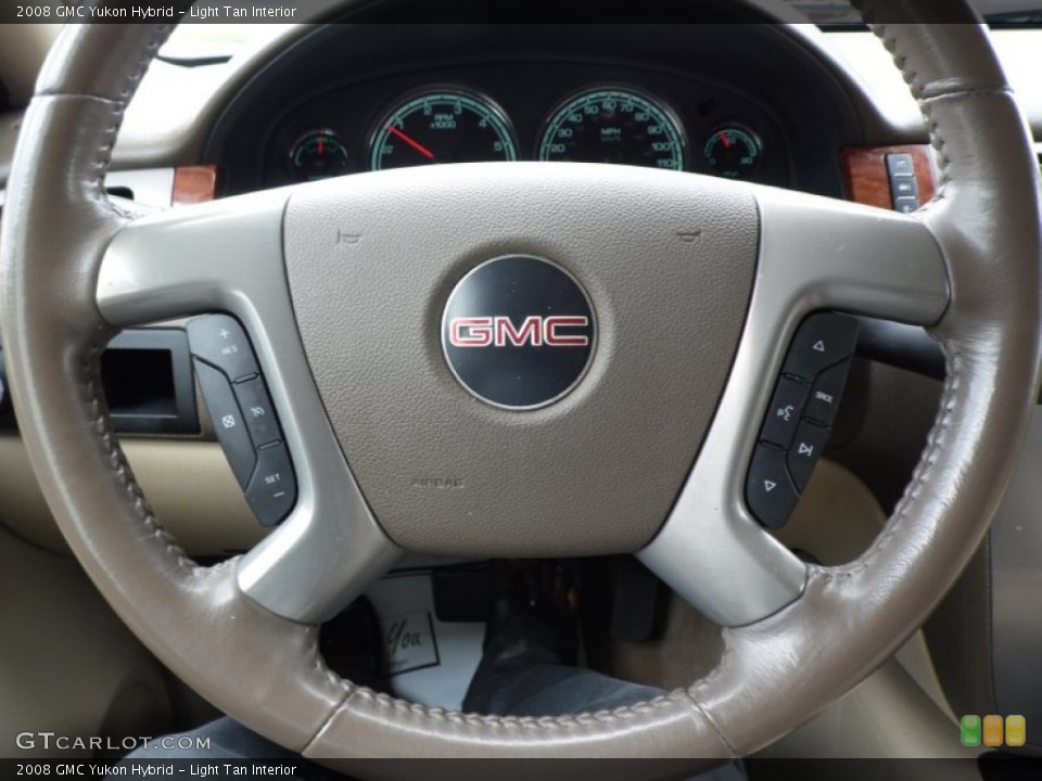 Light Tan Interior Steering Wheel for the 2008 GMC Yukon Hybrid #82043547
