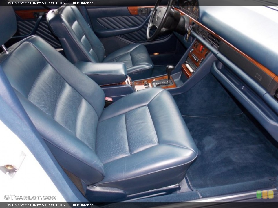 Blue Interior Front Seat for the 1991 Mercedes-Benz S Class 420 SEL #82046598