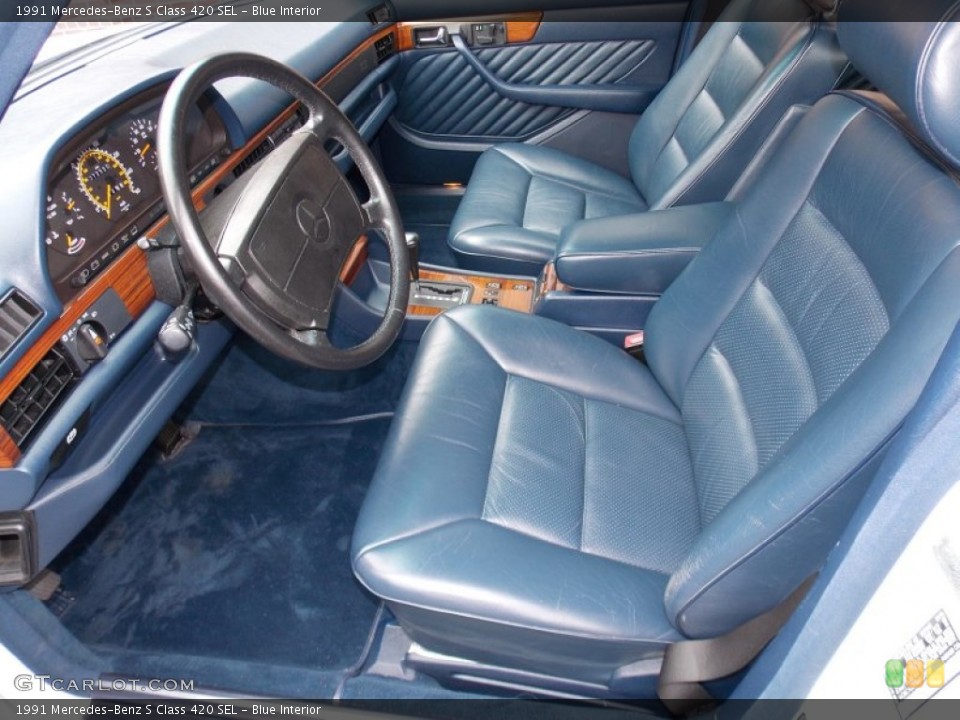 Blue Interior Front Seat for the 1991 Mercedes-Benz S Class 420 SEL #82046728