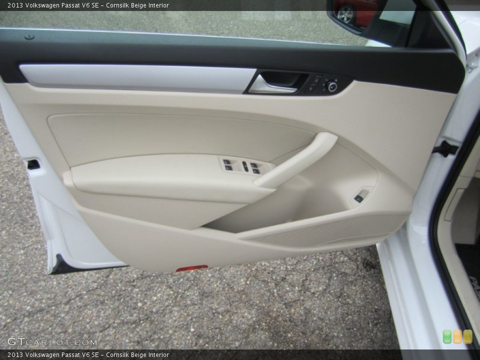 Cornsilk Beige Interior Door Panel for the 2013 Volkswagen Passat V6 SE #82049007