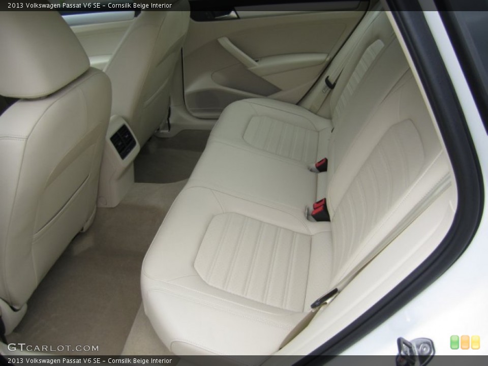 Cornsilk Beige Interior Rear Seat for the 2013 Volkswagen Passat V6 SE #82049029