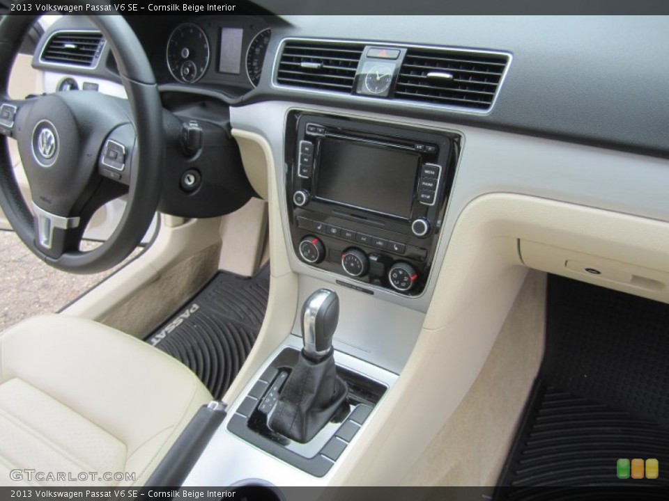 Cornsilk Beige Interior Dashboard for the 2013 Volkswagen Passat V6 SE #82049178