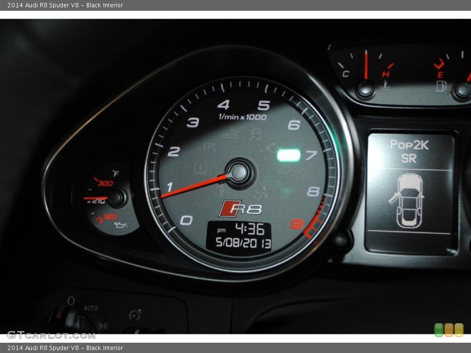 Black Interior Gauges for the 2014 Audi R8 Spyder V8 #82050983