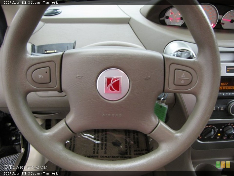 Tan Interior Steering Wheel for the 2007 Saturn ION 3 Sedan #82053855