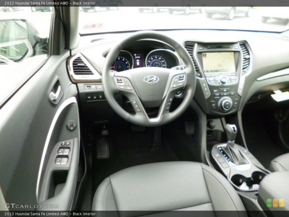 Black Interior Dashboard for the 2013 Hyundai Santa Fe Limited AWD #82057659