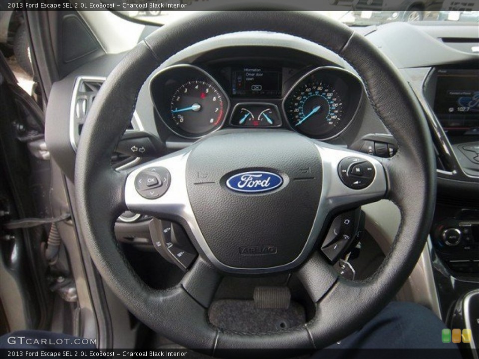 Charcoal Black Interior Steering Wheel for the 2013 Ford Escape SEL 2.0L EcoBoost #82060351