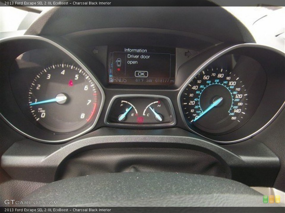 Charcoal Black Interior Gauges for the 2013 Ford Escape SEL 2.0L EcoBoost #82060446