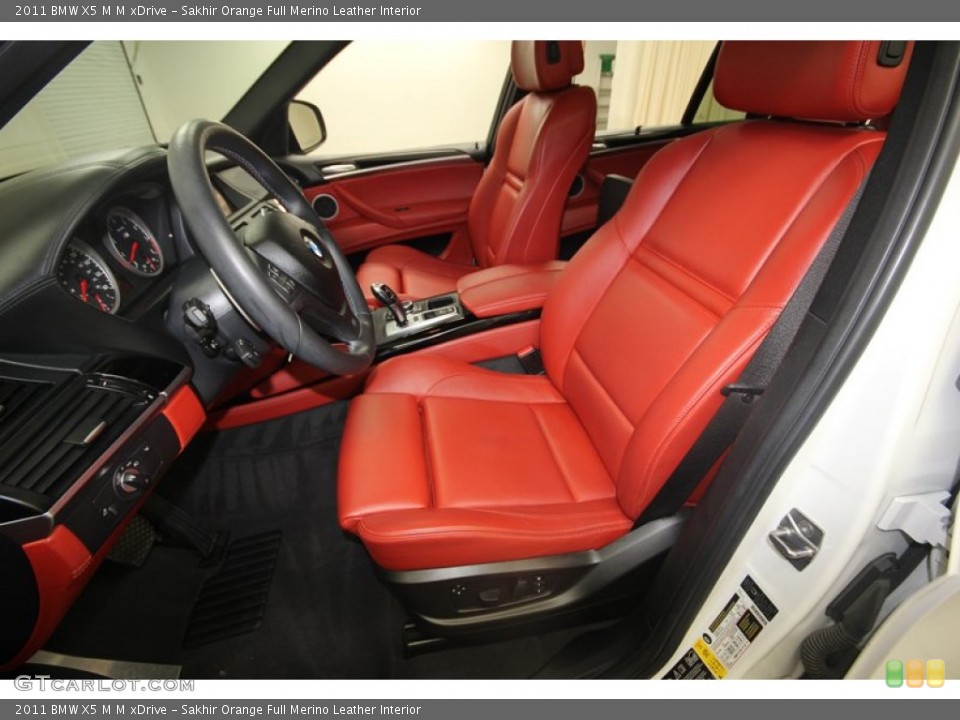 Sakhir Orange Full Merino Leather Interior Front Seat for the 2011 BMW X5 M M xDrive #82063670
