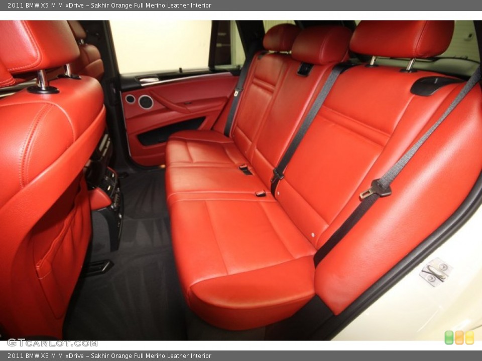 Sakhir Orange Full Merino Leather Interior Rear Seat for the 2011 BMW X5 M M xDrive #82063886