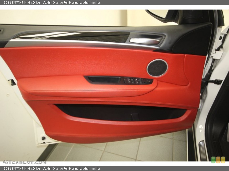 Sakhir Orange Full Merino Leather Interior Door Panel for the 2011 BMW X5 M M xDrive #82063909
