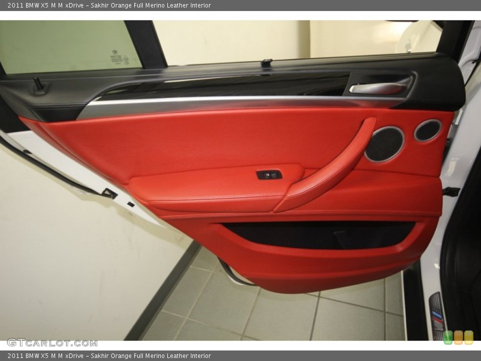 Sakhir Orange Full Merino Leather Interior Door Panel for the 2011 BMW X5 M M xDrive #82064290
