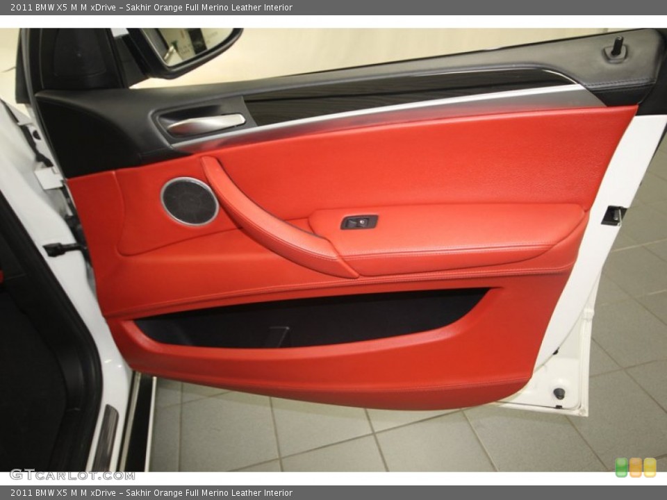 Sakhir Orange Full Merino Leather Interior Door Panel for the 2011 BMW X5 M M xDrive #82064528