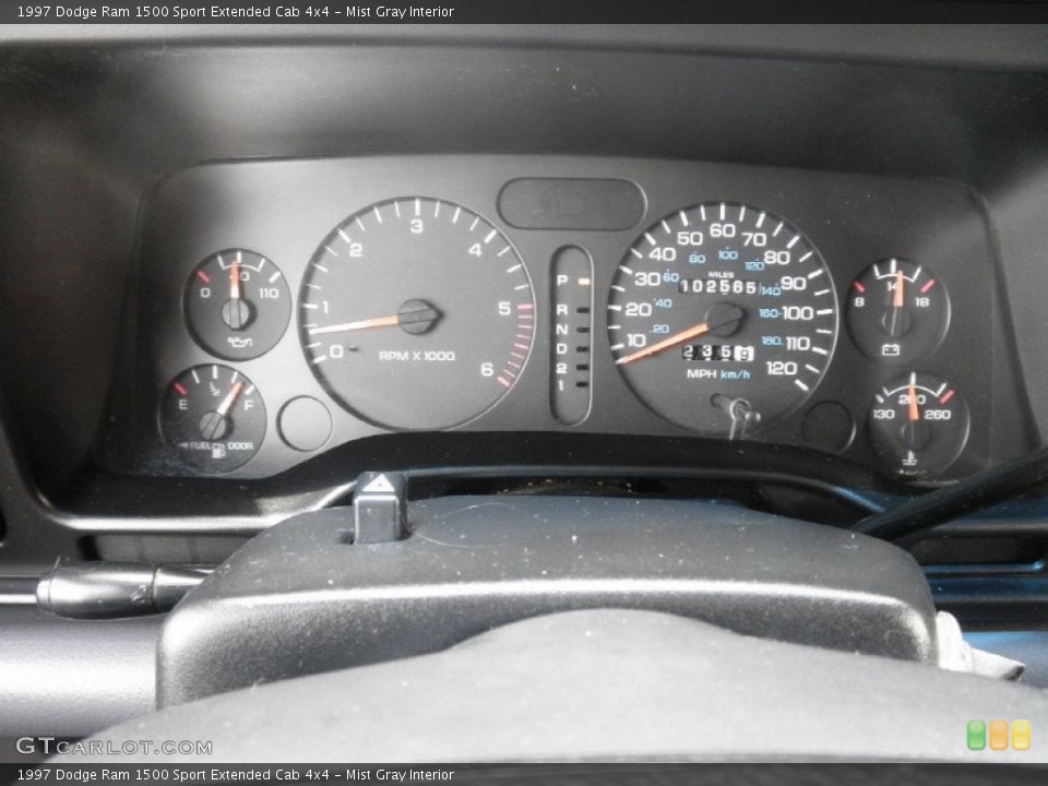 Mist Gray Interior Gauges for the 1997 Dodge Ram 1500 Sport Extended Cab 4x4 #82064578