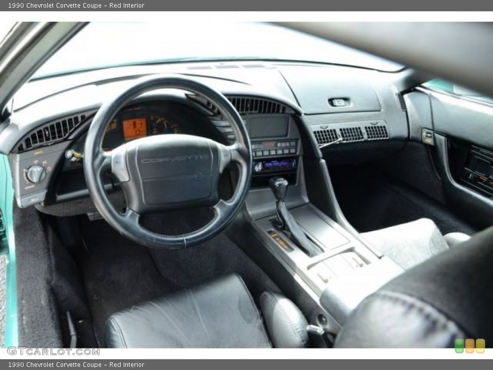 Red Interior Prime Interior for the 1990 Chevrolet Corvette Coupe #82066382