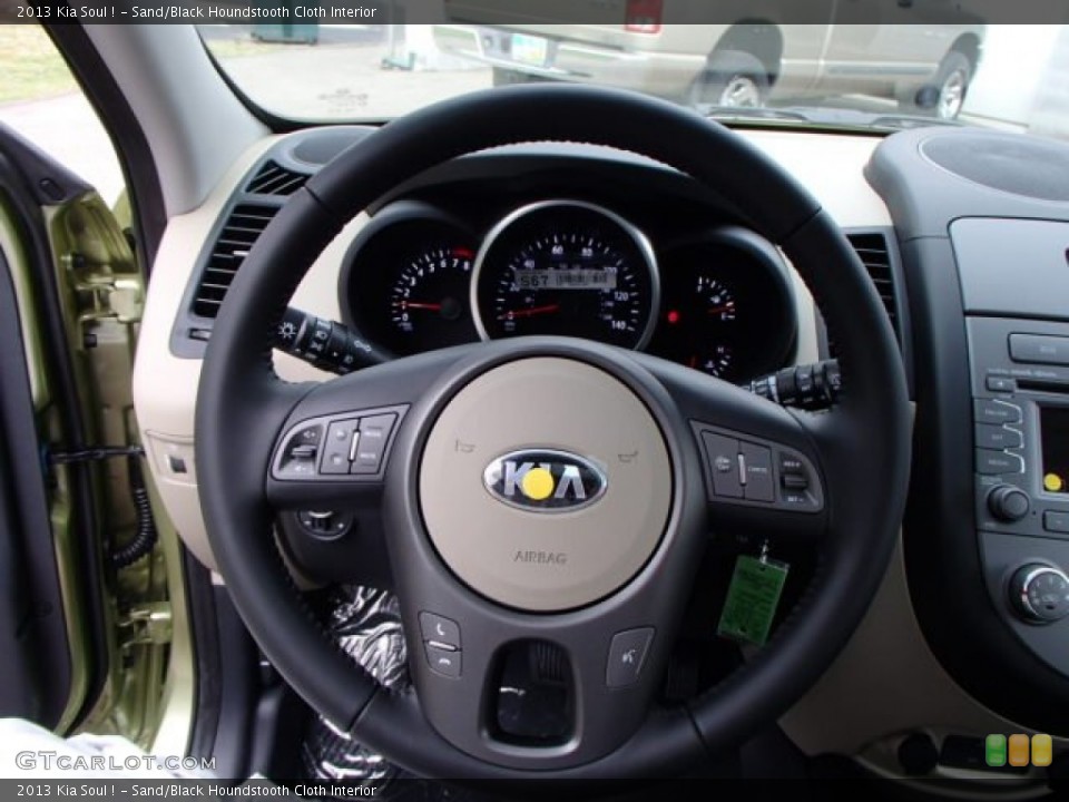 Sand/Black Houndstooth Cloth Interior Steering Wheel for the 2013 Kia Soul ! #82067295